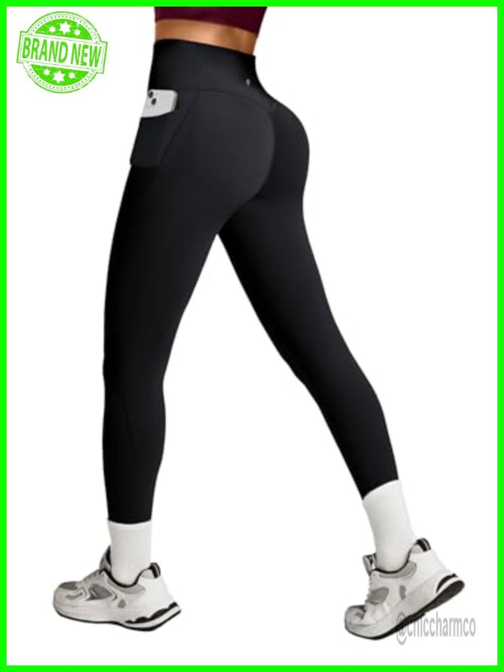 Butt Lifting Leggings with Pockets High Waisted Compression Yoga Pants